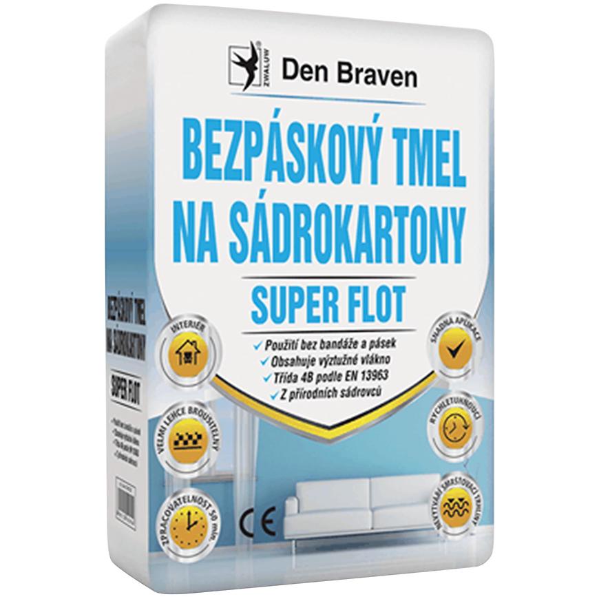 Bezpáskový tmel na sádrokartony Den Braven SUPER FLOT 5 kg Den Braven