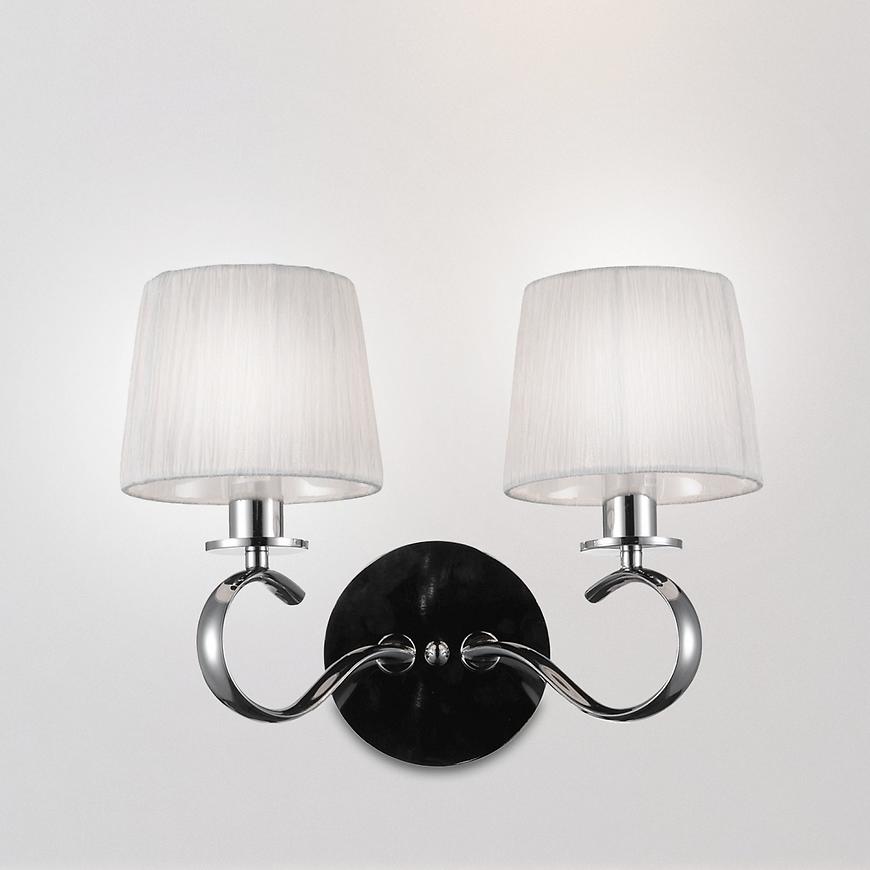 Clara nástěnné svítidlo 2x40w E14 chrom/bílá Baumax