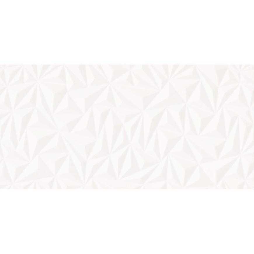 Dekor Blanka white glossy geo structure 29/59 Cersanit