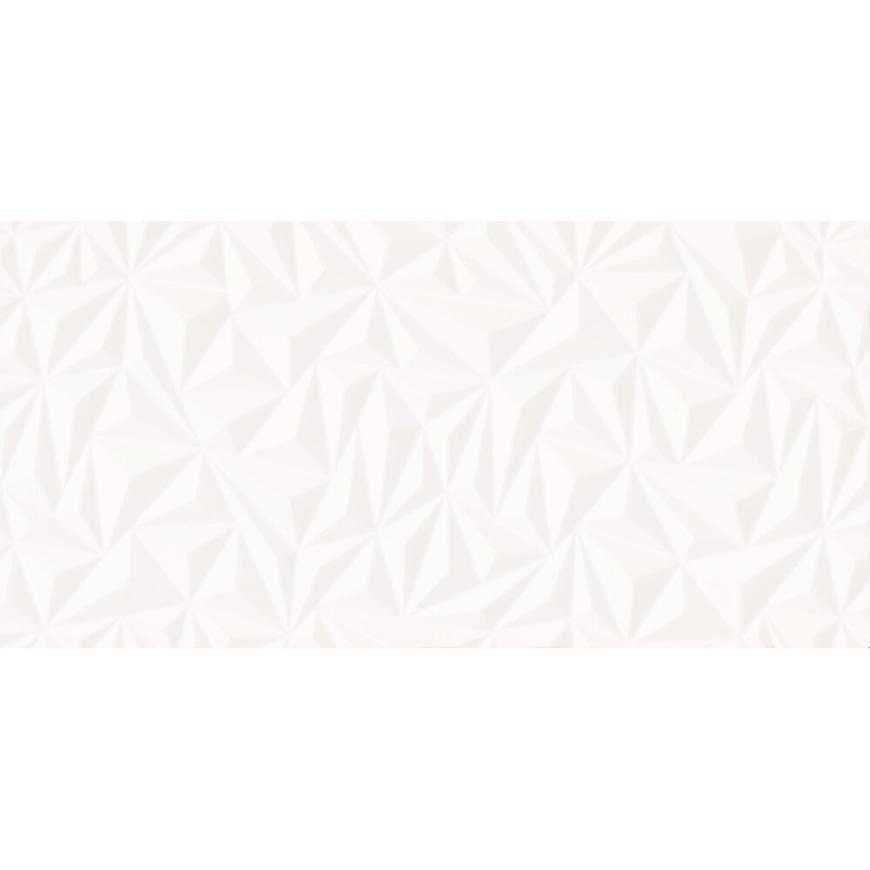 Dekor Blanka white glossy geo structure 29/59 Cersanit