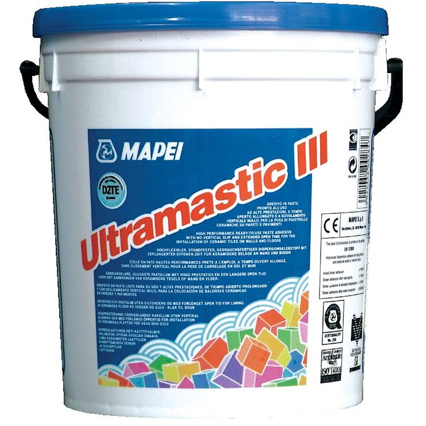 Disperzní lepidlo na obklady a dlažbu Mapei Ultramastic III D2TE 12 kg Mapei