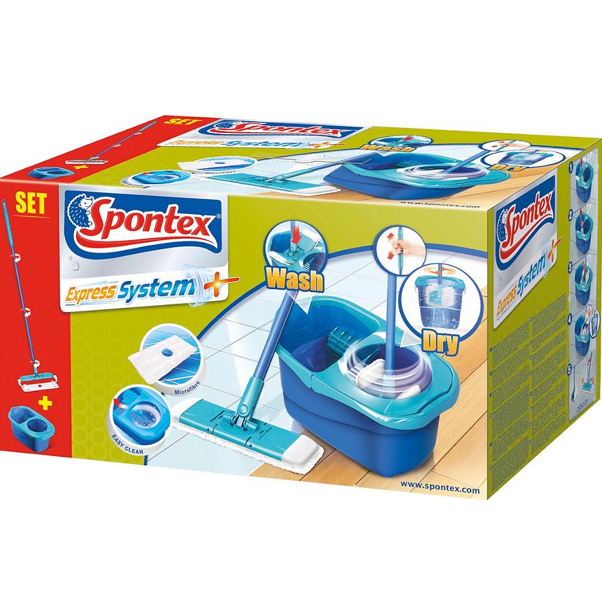 Express system+ mop plochý rotační s kbelíkem Spontex Baumax