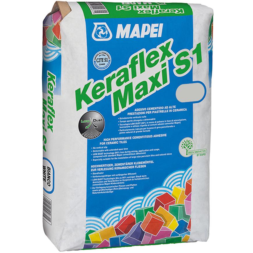 Flexibilní lepidlo na obklady a dlažbu Mapei Keraflex Maxi C2TE S1 25 kg bílý Mapei