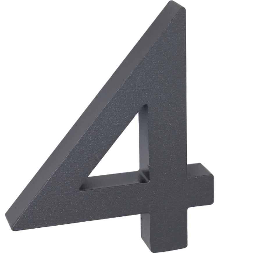 Hliníkové číslo 3D Antracit matný 4  RN.100LV Richter Czech