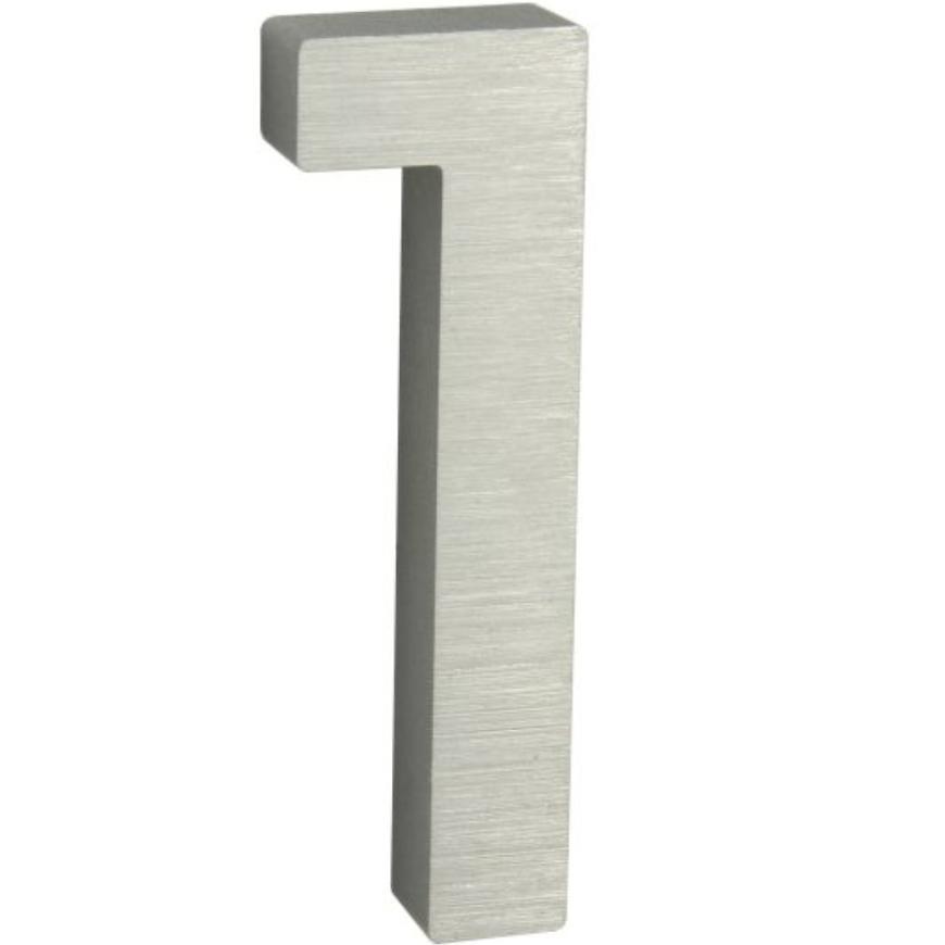 Hliníkové číslo 3D Stříbrná matná 1 RN.100LV Richter Czech