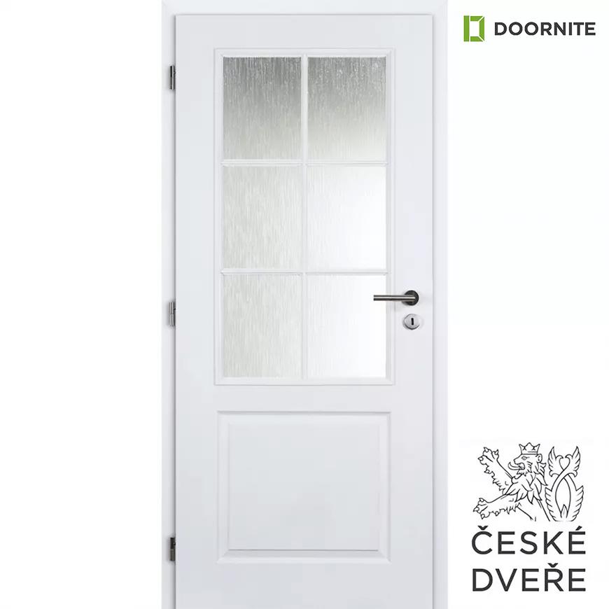 Interiérové dveře Aulida 2/3 Sklo Bílé 70L DOORNITE