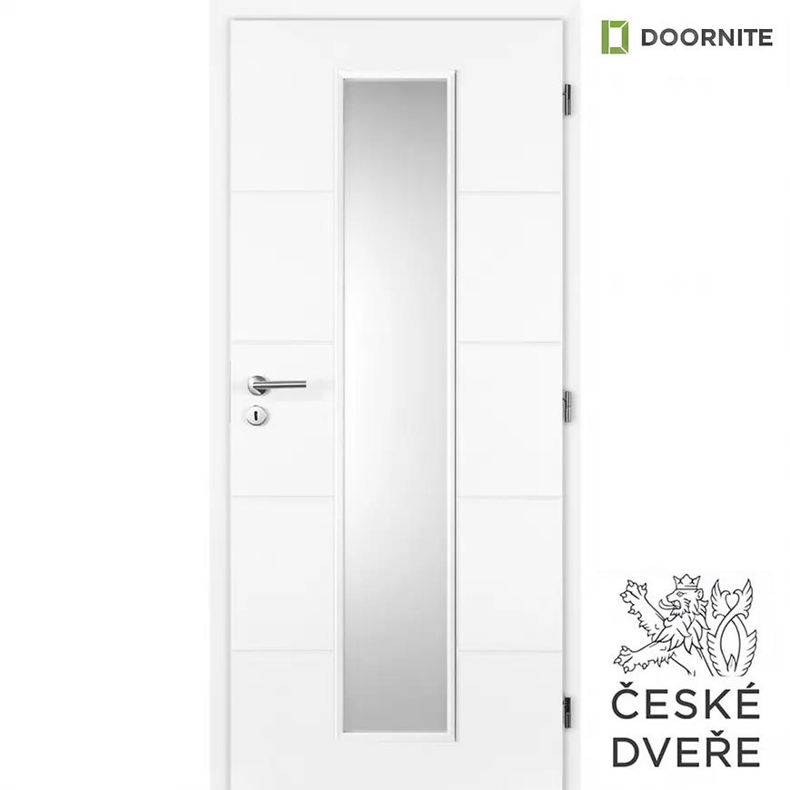 Interiérové dveře Quatro Linea Sklo Bílé 60P DOORNITE