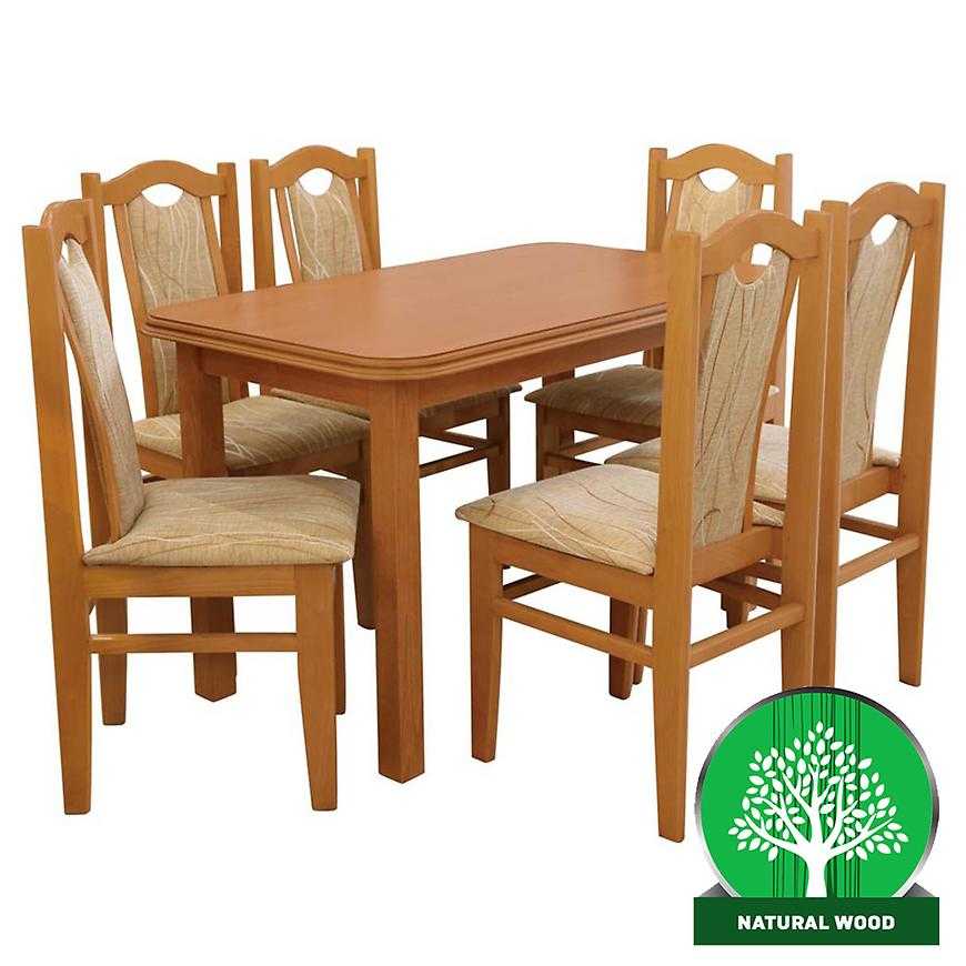 Jídelní set Viki 1+6 Olše 120x70+40 Baumax