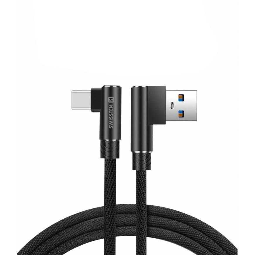 Kabel datový Swissten Arcade USB / USB-C 1.2 m černý Swissten