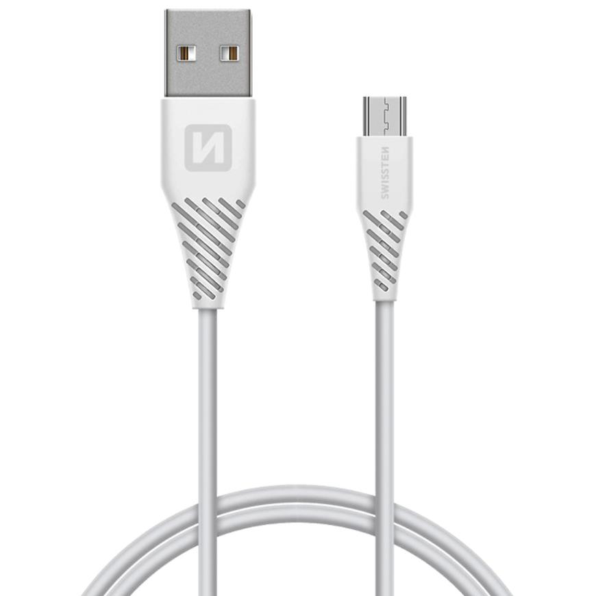 Kabel datový Swissten USB / Micro USB 1.5m bílý (6.5MM) Swissten