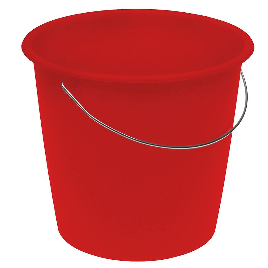 Kbelík s kovovým uchem 10 l červený Baumax