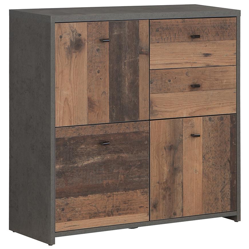 Komoda BEST CHEST old wood vin/beton Baumax