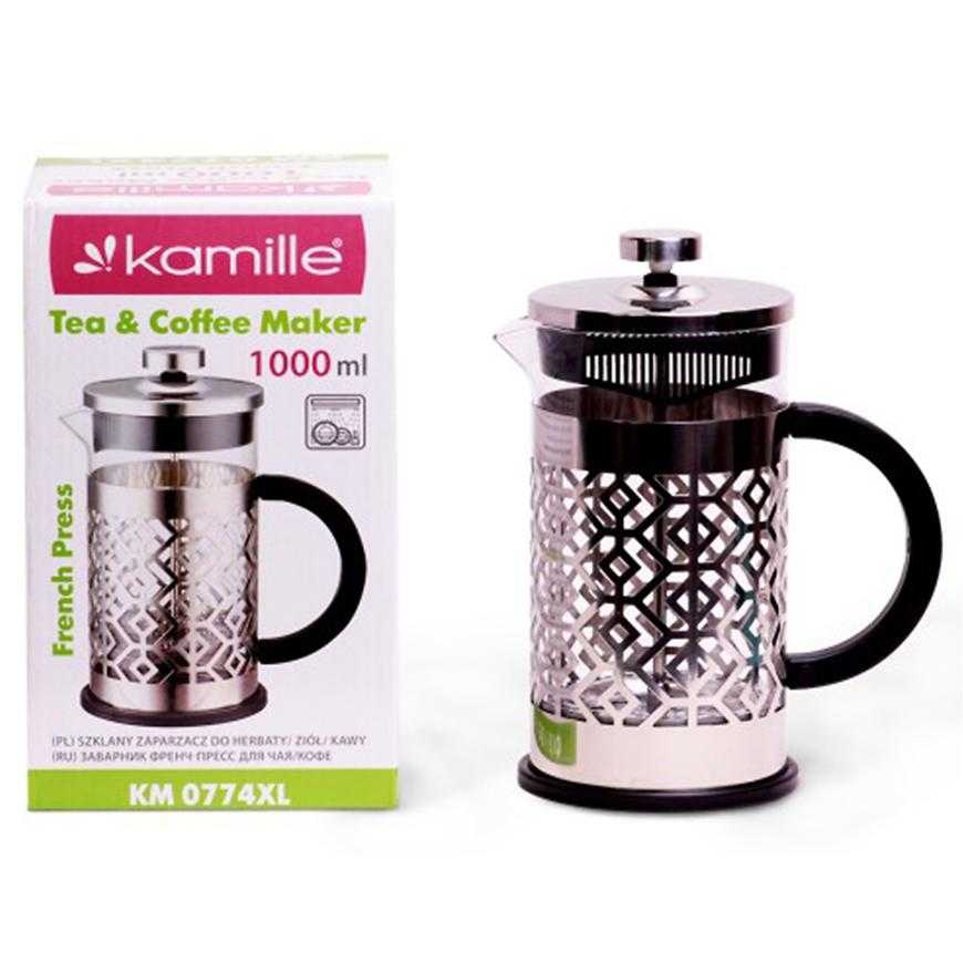 Konvička na čaj/kávu French Press 1000ml Baumax