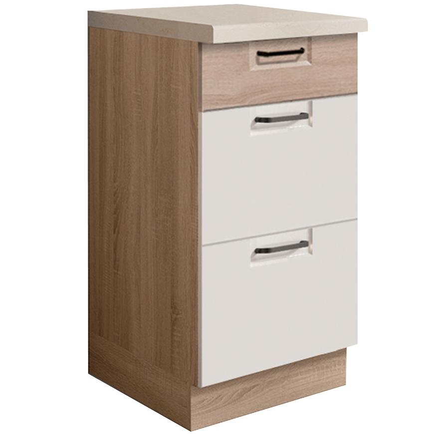 Kuchyňská Skříňka Favorit  8D Sonoma/White/Sonoma Baumax