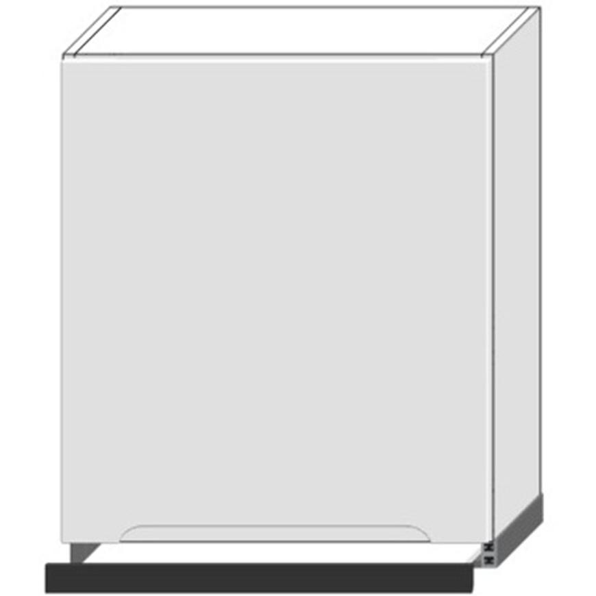 Kuchyňská Skříňka Zoya W60/68 Slim Pl S Černou Digestoří Bílý Puntík/Bílý Baumax
