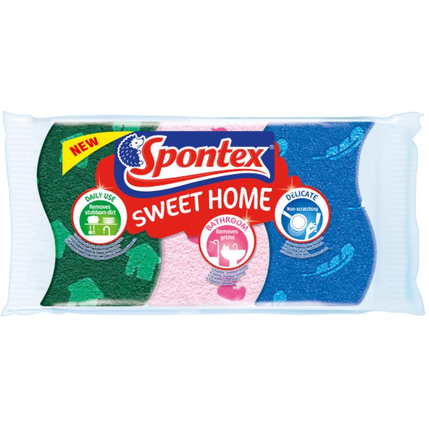 Kuchyňská houba Sweet home celulózová – 3 ks Spontex Baumax