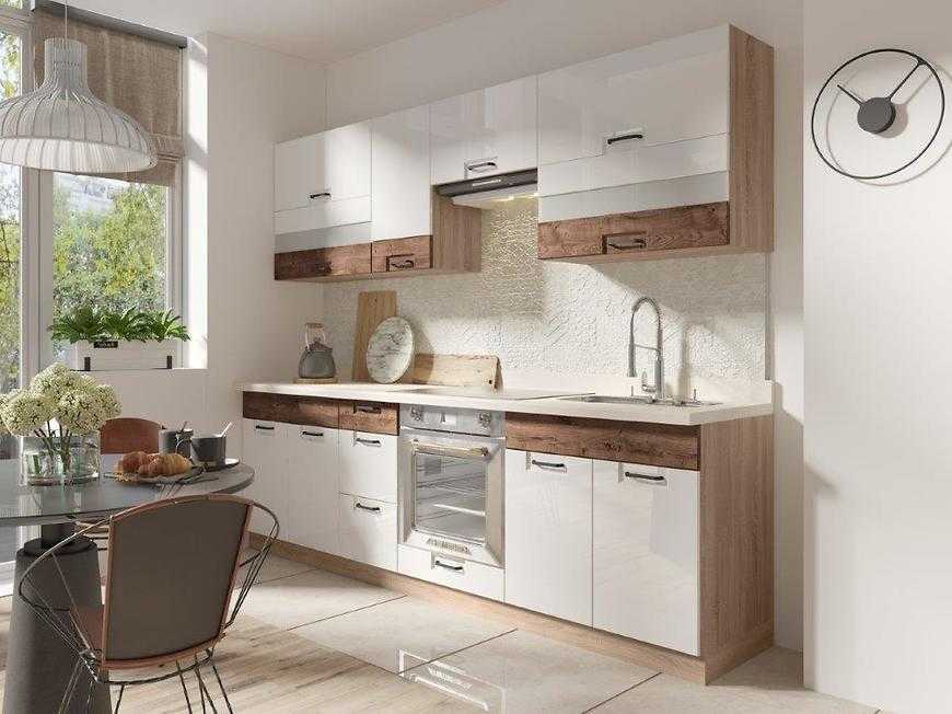 Kuchyňská linka Favorit 260 C Plus  s pracovní deskou Sonoma/White/Ribbeck Baumax