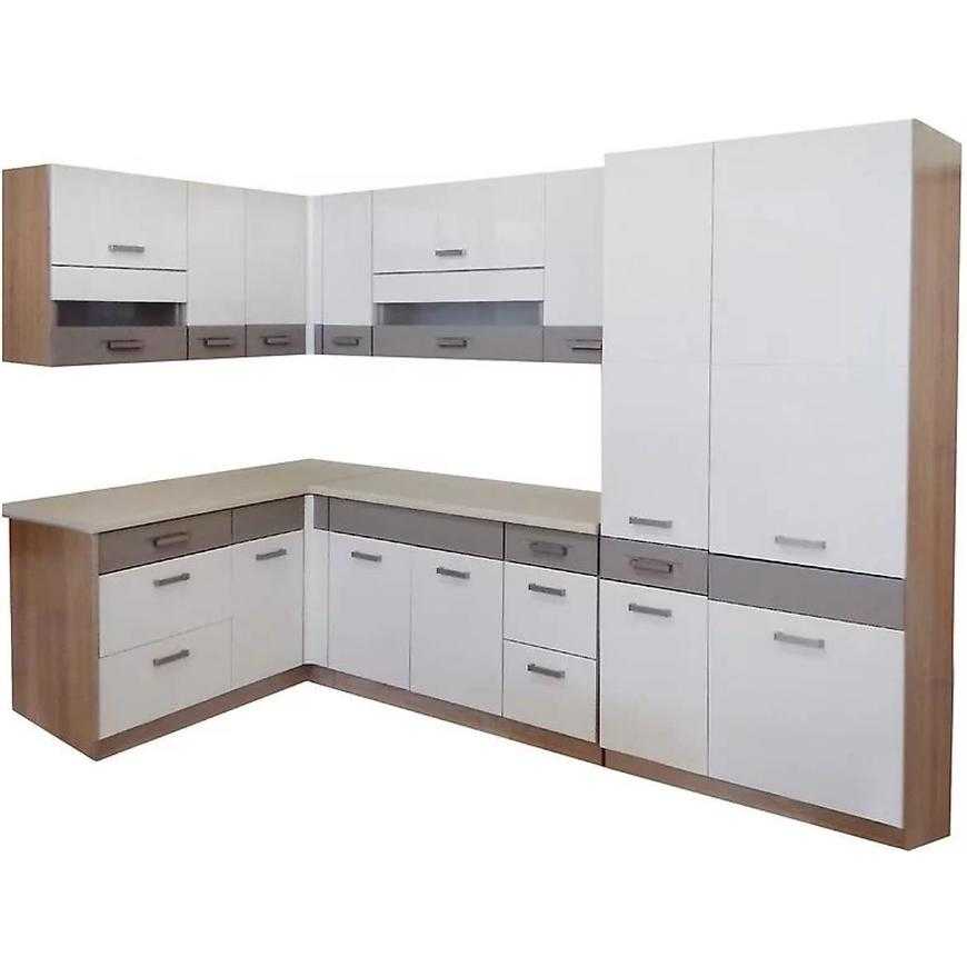 Kuchyňská linka Global 160x290 cm dub sonoma/bílá/šedá Baumax