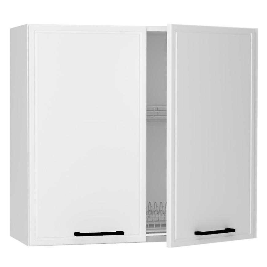 Kuchyňská skříňka Emily w80su alu bílý puntík mat Baumax