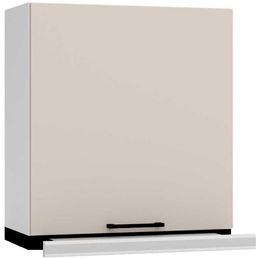 Kuchyňská skříňka Max W60/68 Slim Pl se stříbrnou kapucí světle béžová Baumax