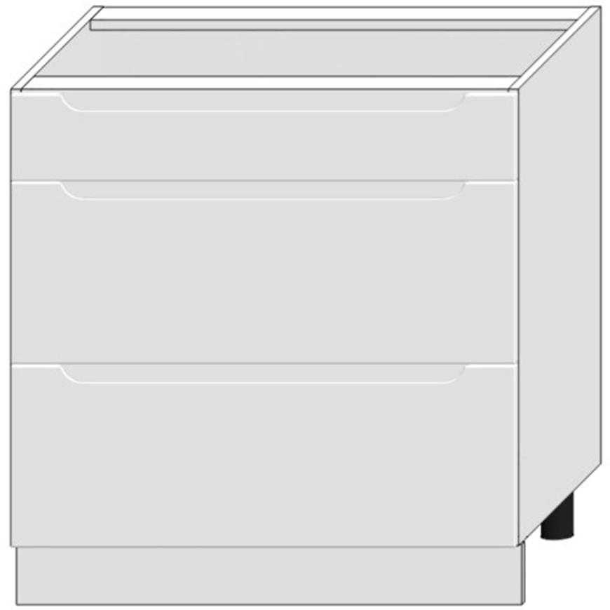 Kuchyňská skříňka Zoya D80s/3 bílý puntík/bílá Baumax