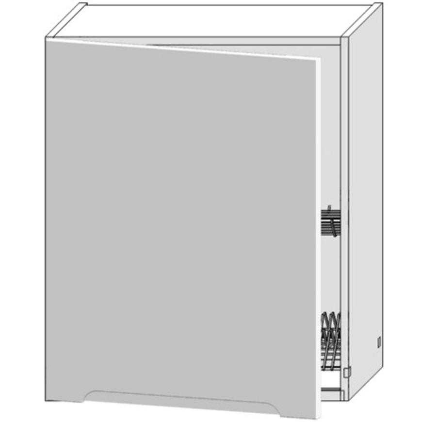 Kuchyňská skříňka Zoya W60su alu bílý puntík/bílá Baumax
