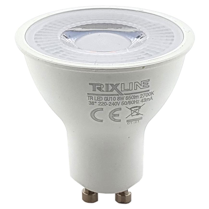 LED žárovka 8W GU10 2700K 38D Trixline
