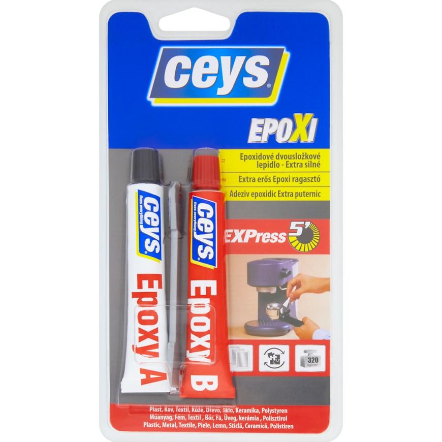 Lepidlo Ceys Epoxidové Express5´ dvousložkové extra silné 2 x 15 ml Ceys