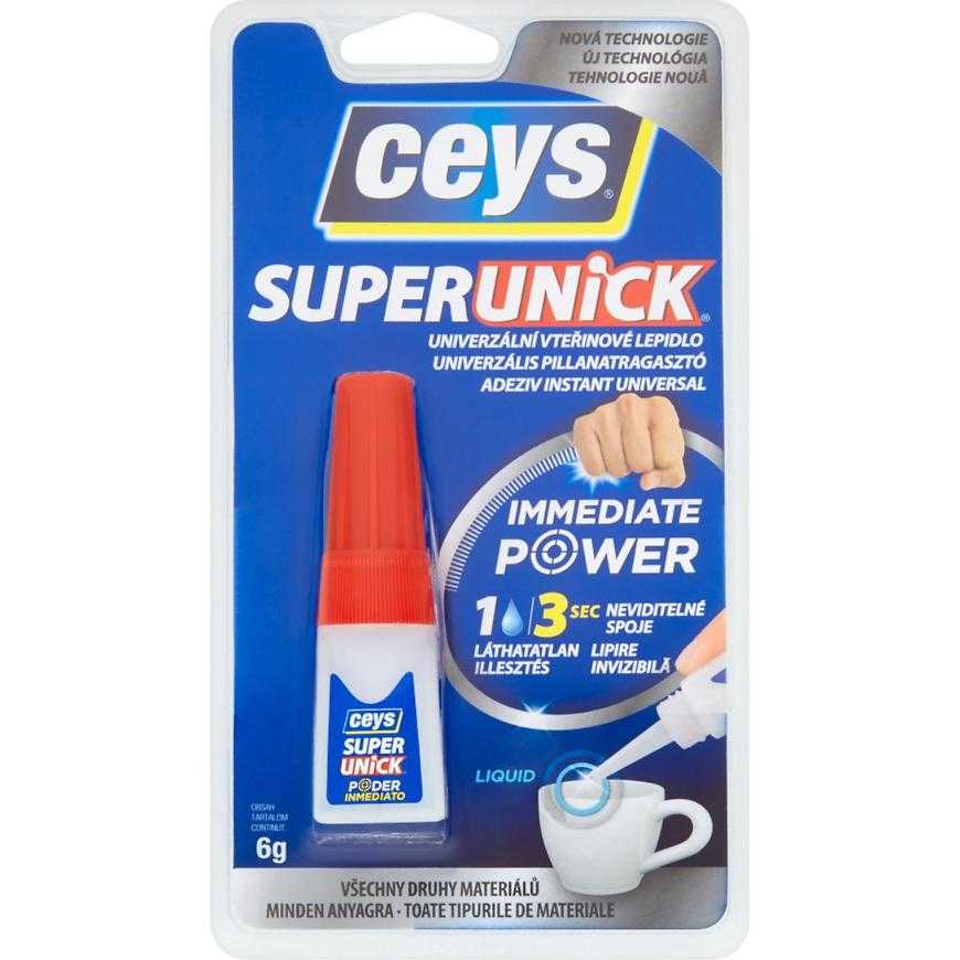 Lepidlo Ceys Superunick Immediate Power univerzální vteřinové 6 g Ceys