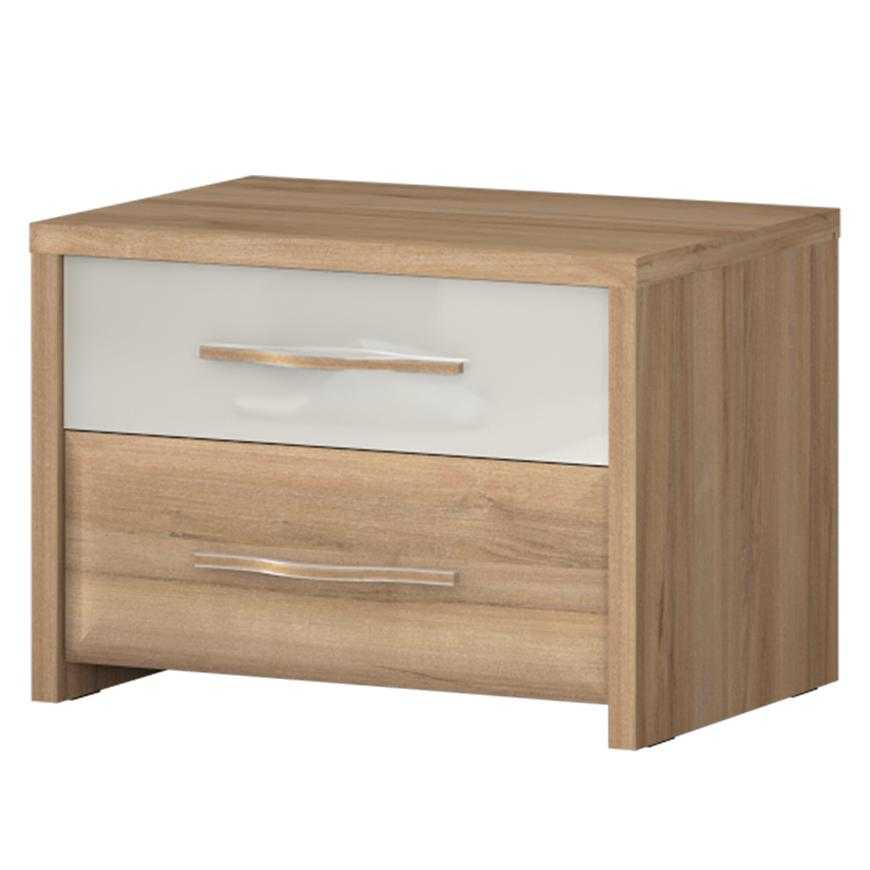 Noční Stolek Gala ns2/gl pacific walnut/beige Baumax