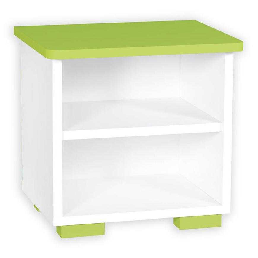 Noční stolek BB10 bílá+zelená Baumax