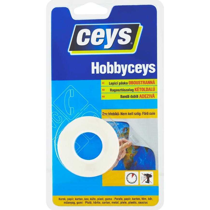 Oboustranná lepicí páska Ceys Hobbyceys 2 m x 15 mm Ceys