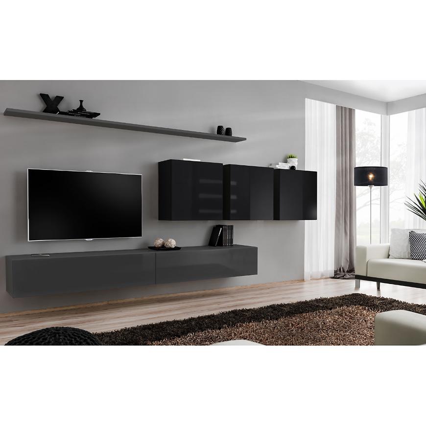 Obývací Stěna Switch VII Grafit/Černá Baumax