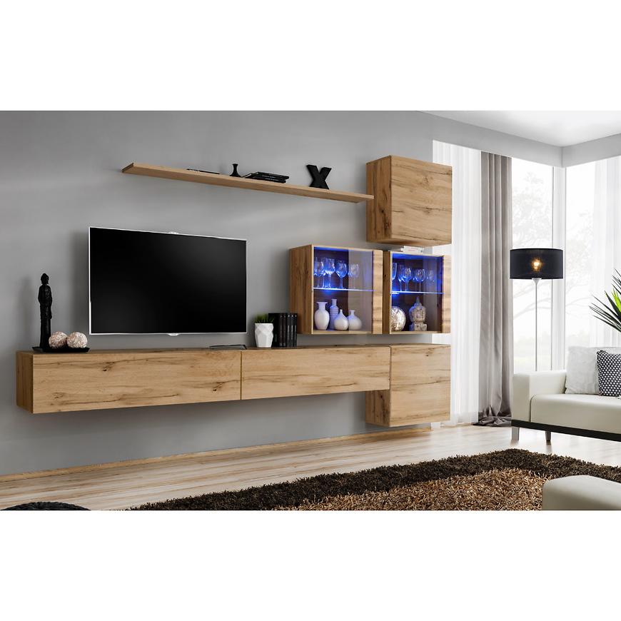 Obývací Stěna Switch XIX Sklo + LED  Wotan Baumax