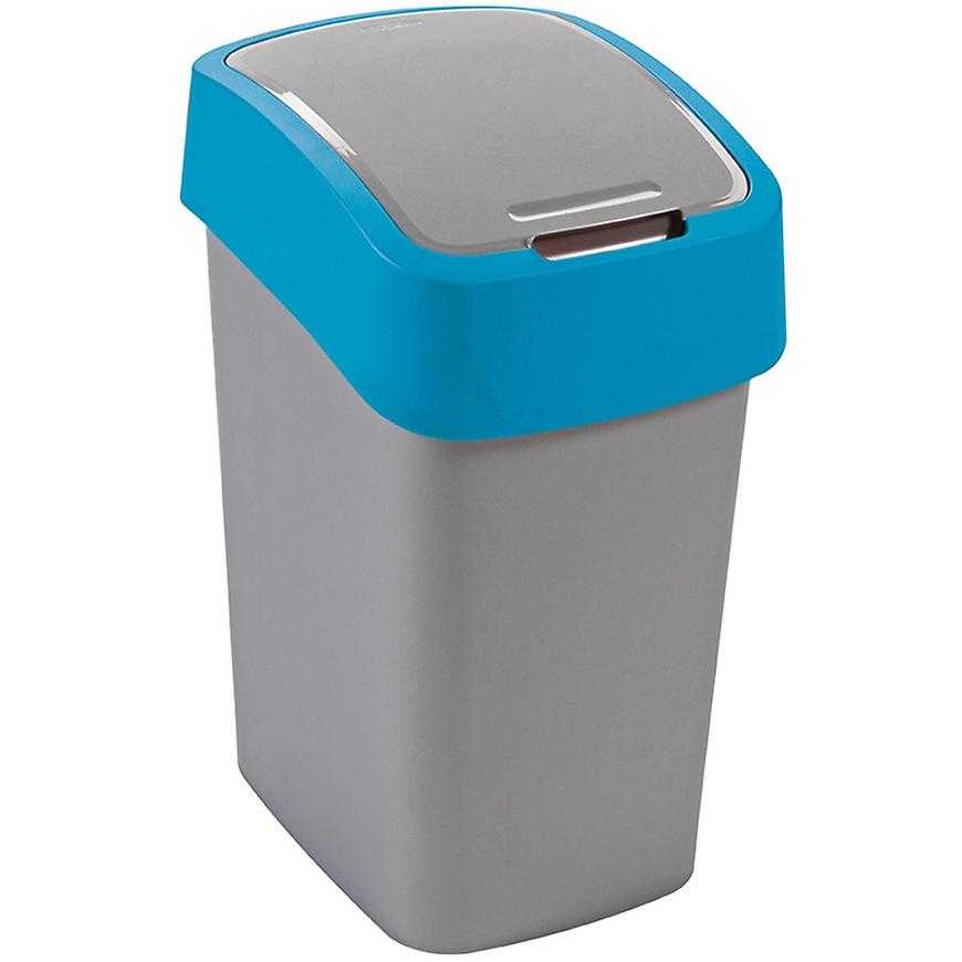 Odpadkový koš flip bin 10l 217816 stříbrno/modr. Baumax