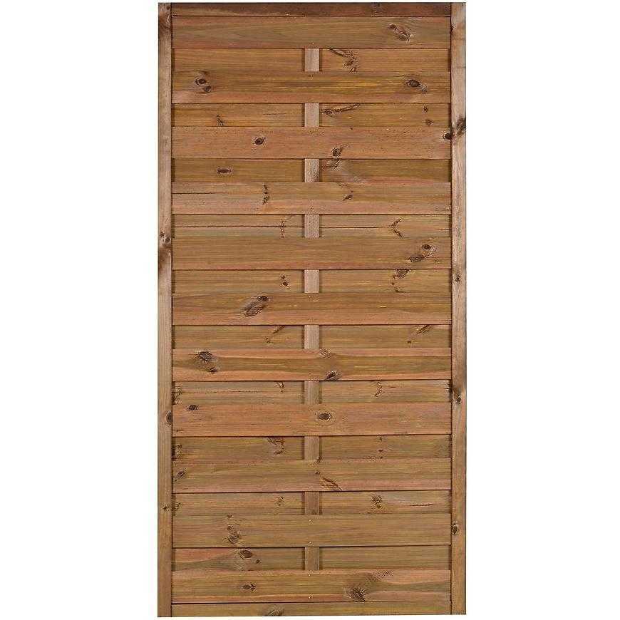 Plotový dílec Pia r34 rovný 90x180 hnědý Baumax