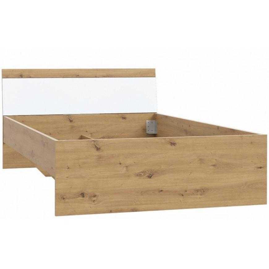 Postel Arkina 120 cm Bílý/Dub Artisan Baumax