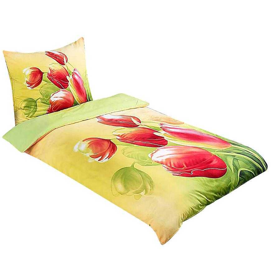 Povlečení komfort mikrovlákno 3D 70x90/140x200 tulipány Vesna