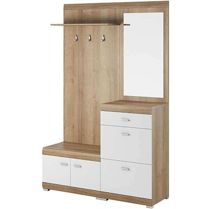 Předsíňová Stěna Stella 135cm Dub Riviera/Bílá Baumax