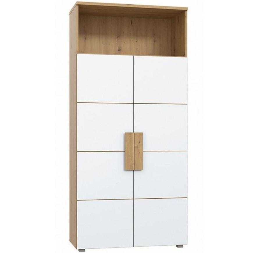 Regál Arkina 90 cm Bílý/Dub Artisan Baumax