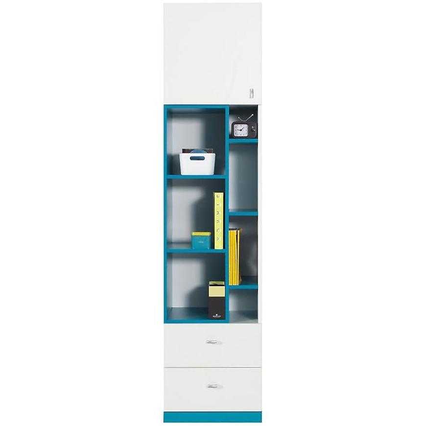 Regál Mobi 45 cm Bílá / tyrkysová Baumax