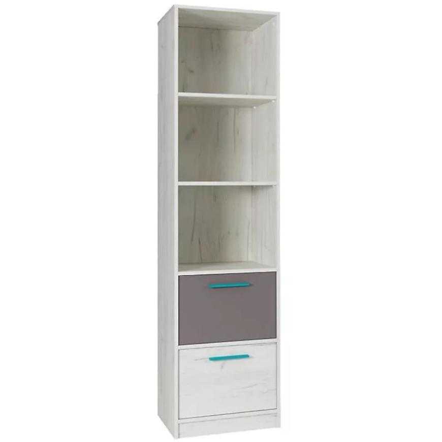 Regál Rest 50 cm Seda/Dub Bila Baumax