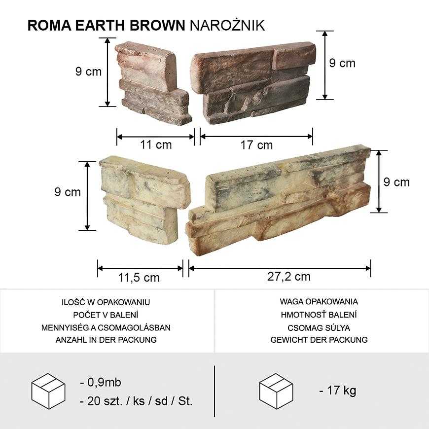 Rohový kámen Roma earth brown  bal=0