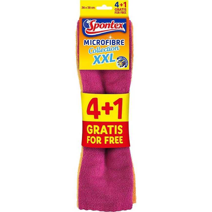 Sada utěrek mikrovlákno xxl 4+1 Spontex Baumax