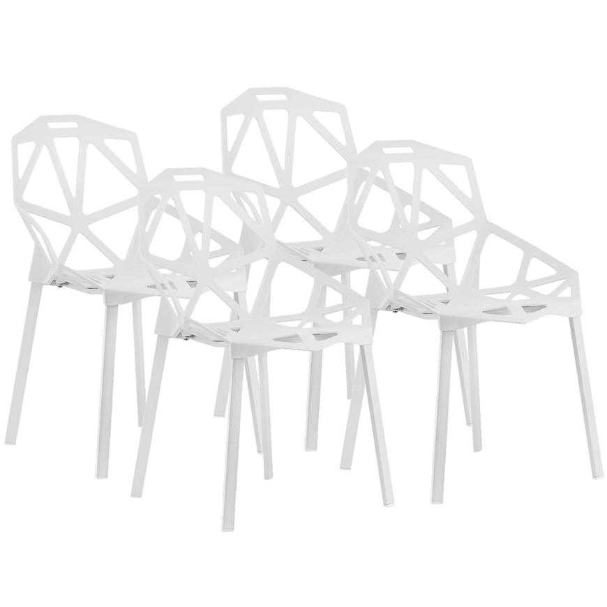 Set 4 Židlí Essen Bílý 4942 Baumax