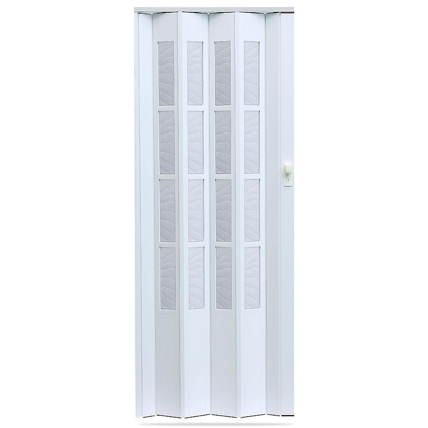 Shrnovací dveře Crystalline glass bílé 860mm Baumax