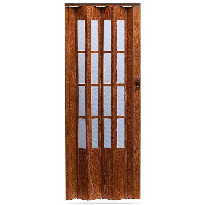 Shrnovací dveře Crystalline glass ořech světlý 860mm Baumax