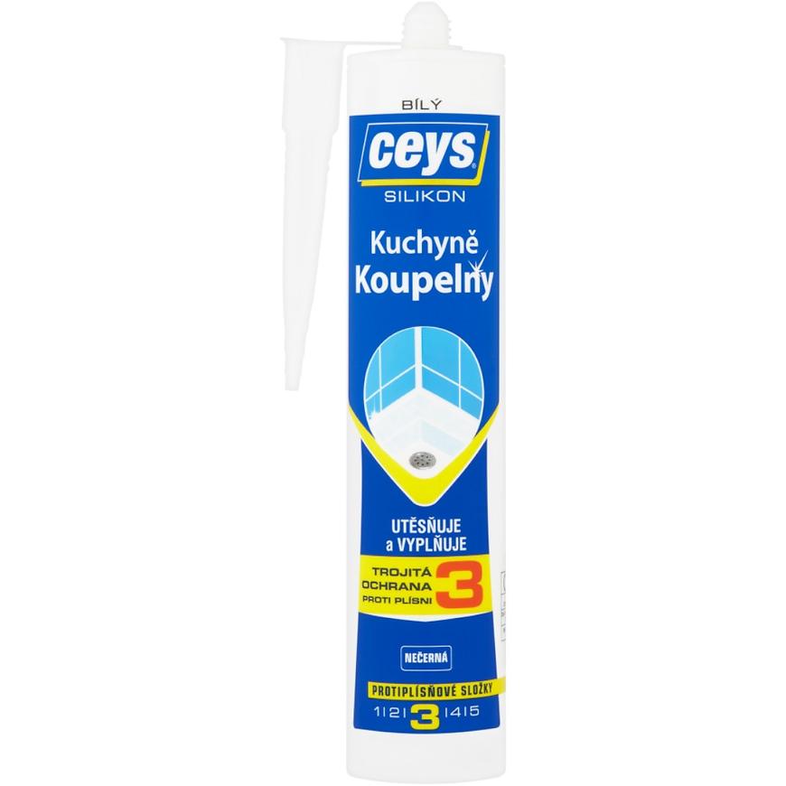 Silikon sanitární Ceys kuchyně koupelny bílý 280 ml Ceys