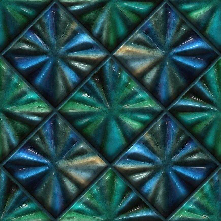 Skleněný panel 60/60 Vitro Emerald Esg Aqua Mercado