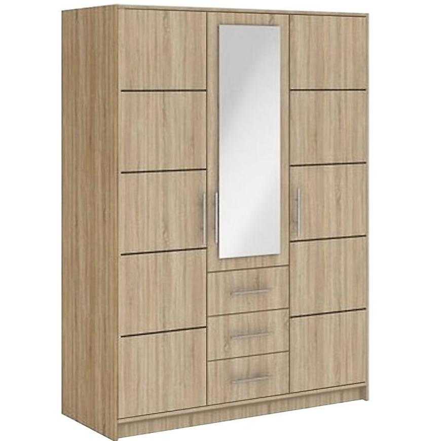 Skříň Bali D3 147cm  Dub Sonoma/Zrcadlo Baumax